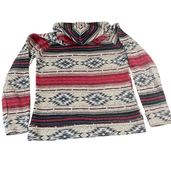 Brooklyn Cloth Southwest Aztec Hoodie Women’s Pullover Tribal Print Size M - Picture 3 of 10